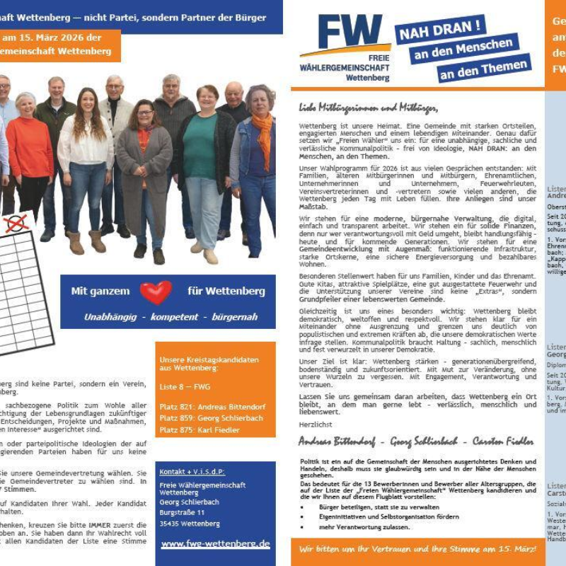 Unser Flyer zur Kommunalwahl 2026